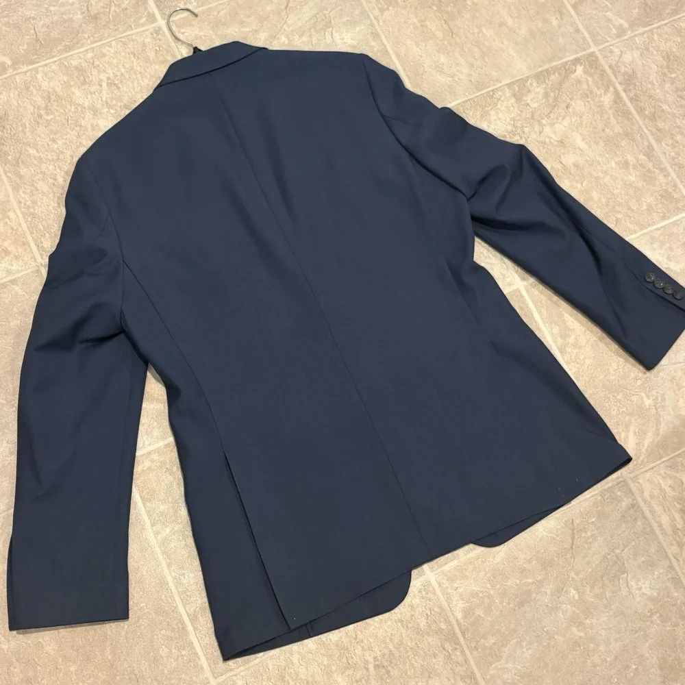 Hagger Men's Smart Wash Repreve Suit Jacket Blue Size 40 R Classic Fit